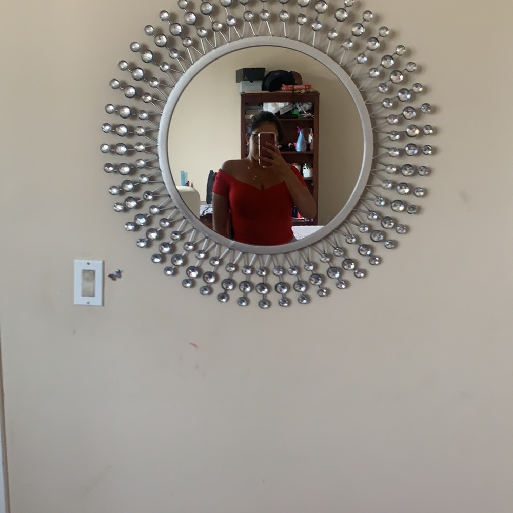 Red Off Shoulder Top - Picture 2 of 2